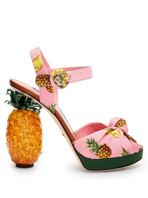 dolce gabbana pineapple heels|farfetch dolce sandals.